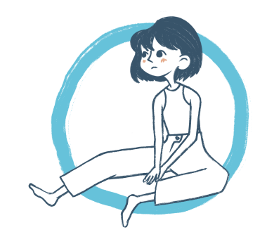 sad and anxious girl